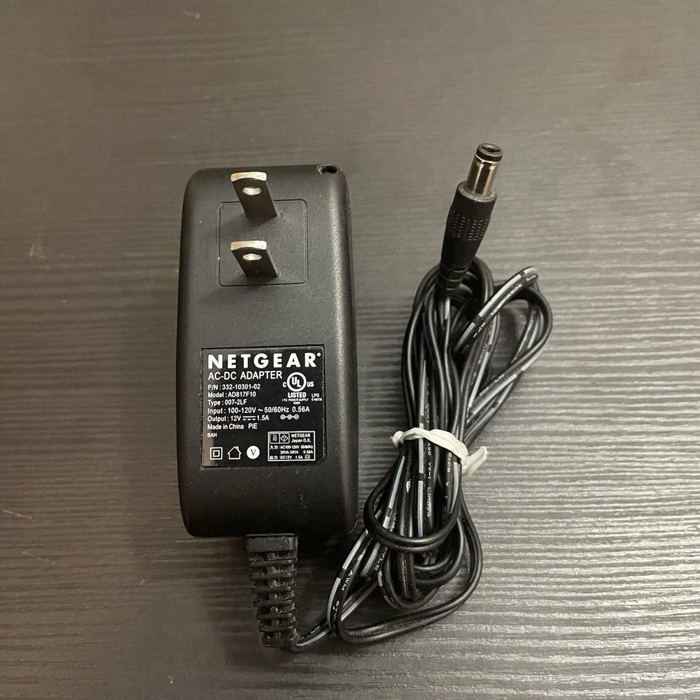 ✅NETGEAR AC/DC Power Supply Adapter 12V 1.5A /AD817F10/007-2LF#️⃣Z08-0611